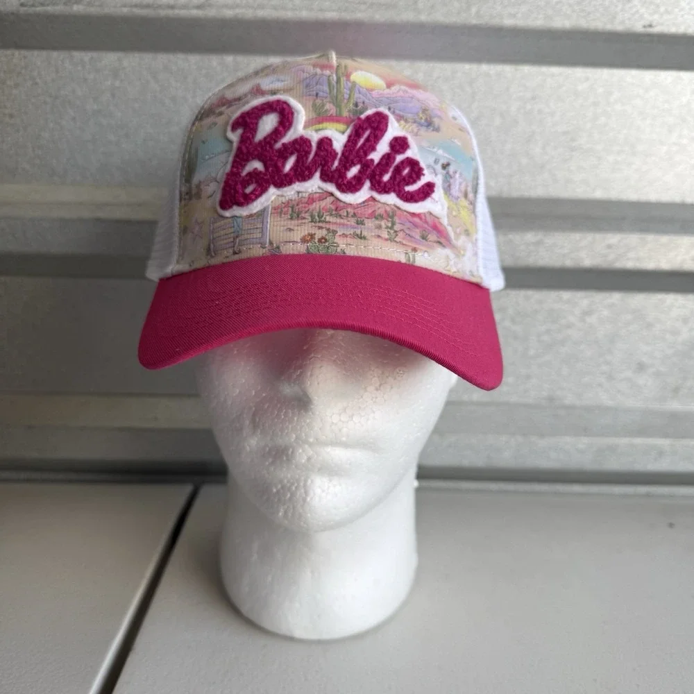 Barbie Wrangler Girls Pink Desert Horse Rainbow Cap Hat‎ Snap Back NWT Youth